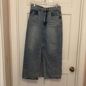 Blank NYC Light Blue Denim Maxi Skirt